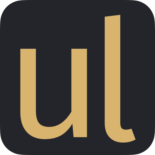 Amber undr.live monogram on a charcoal rounded square